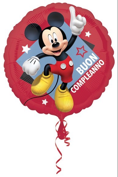 Topolino, Mickey Mouse, buon compleanno, palloncino standard