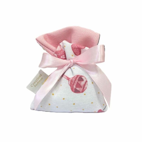 INFANTS, Sacchetto porta confetti con decori, rosa - immagine 2