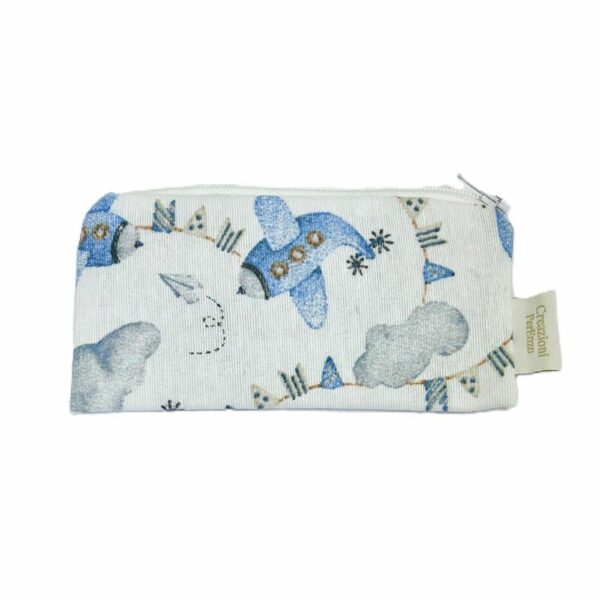 INFANTS, Pochette porta confetti con decori, celeste