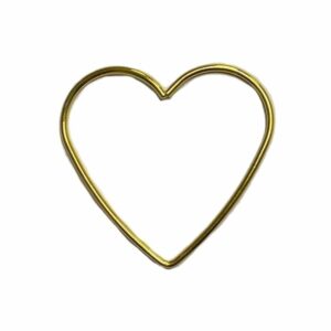 CUORE in metallo dorato porta confetti da 8 cm