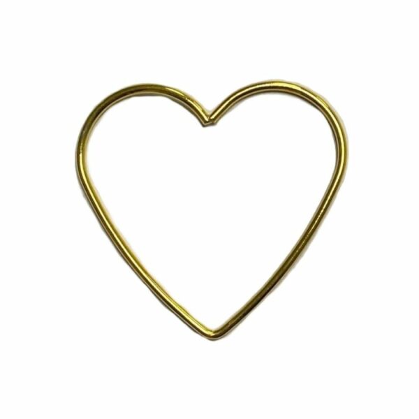 CUORE in metallo dorato porta confetti da 8 cm