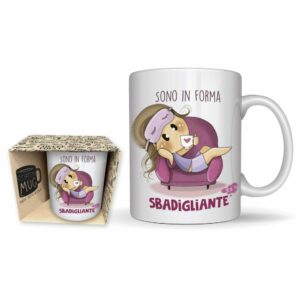 Collezione BUBINE, Tazza in ceramica BUBINA Sbadigliante