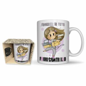 Collezione BUBINE, Tazza in ceramica BUBINA Fuori Controllo