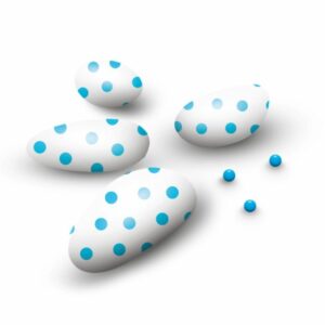Confetti Papa, al cioccolato con pois celesti