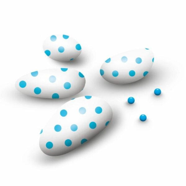 Confetti Papa, al cioccolato con pois celesti