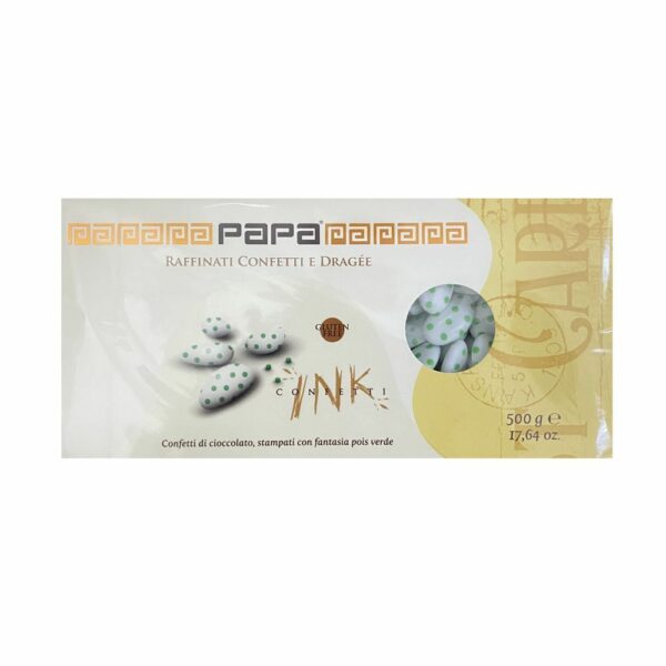 Confetti Papa, al cioccolato con pois verde - immagine 2