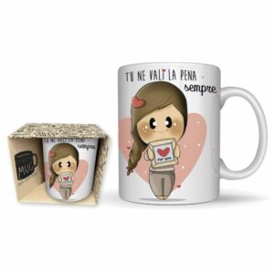 Collezione BUBINE, Tazza in ceramica BUBINA, Tu ne vali la pena sempre