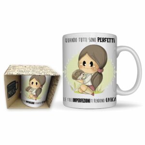 Collezione BUBINE, Tazza in ceramica BUBINA con Riccio