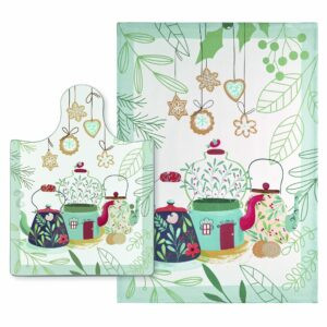 Tagliere vetro temperato con strofinaccio, Teiere