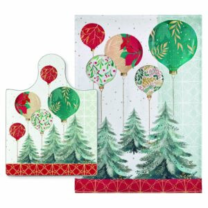 Tagliere vetro temperato con strofinaccio, Alberi