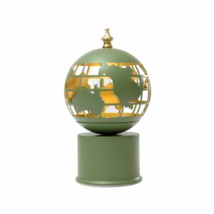 Lampada led con mappamondo rotante, verde
