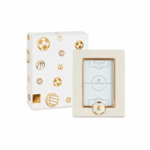 Cornice porta foto in resina, Calcio, oro e bianco