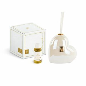 Profumatore a cuore avorio perlato