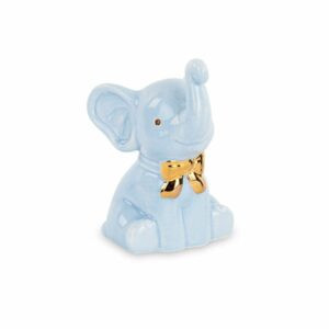 Elefantino in porcellana, celeste 8cm