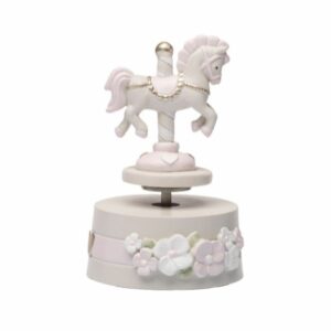 Carillon Cavallino a Dondolo in resina, rosa