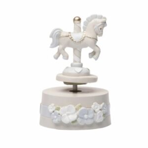 Carillon Cavallino a Dondolo in resina, celeste