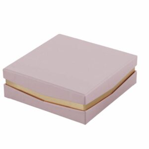 Scatola porta confetti quadrata, liscia, rosa