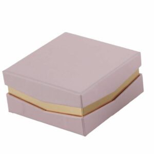 Scatola porta confetti quadrata, liscia, rosa