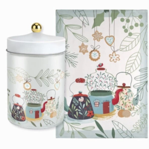 Set Barattolo con strofinaccio, Teiere