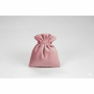 Sacchetto porta confetti in velluto, rosa antico