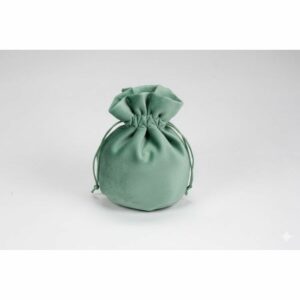 Sacchetto porta confetti in velluto, verde salvia