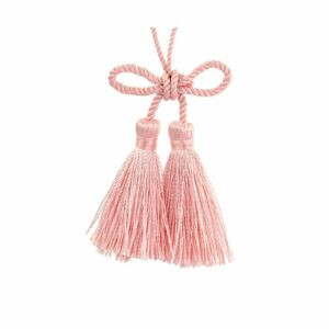Fiocco in cordoncino con nappina, rosa