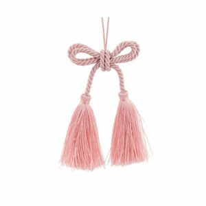 Doppio Fiocco in cordoncino con nappina, rosa