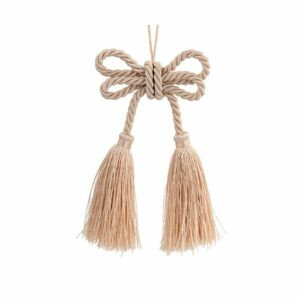 Doppio Fiocco in cordoncino con nappina, sabbia