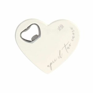 APRIBOTTIGLIE Cuore in melamina, Bianco