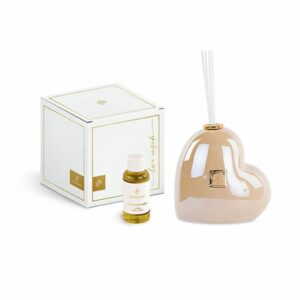 Profumatore a cuore beige perlato
