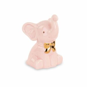 Elefantino in porcellana, rosa 8cm