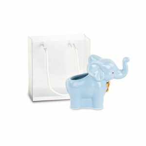 Vasetto porta piantina Elefantino, celeste