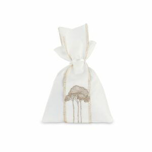 Sacchetto porta confetti in raso con fascetta Alberi