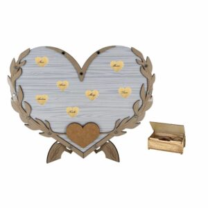 Guestbook in legno a forma di cuore