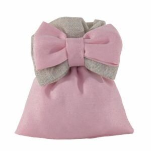 Muffin, Sacchetto porta confetti con fiocco, rosa