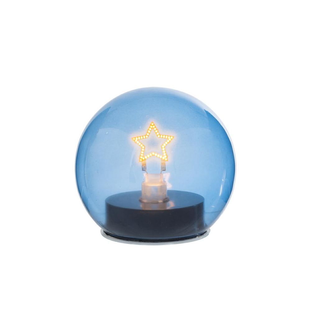Lampada LED in Vetro Blu con Stellina