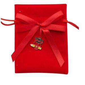 Sacchetto porta confetti con GUFETTO, rosso