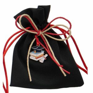 Sacchetto porta confetti con LIBRI, nero