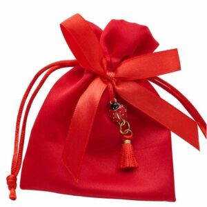 Sacchetto porta confetti con COCCINELLA, rosso